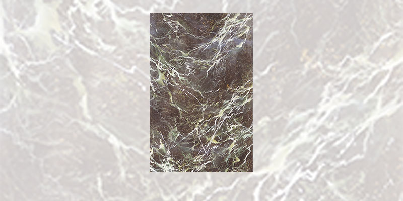 Faux marbre, vert de mer, détail